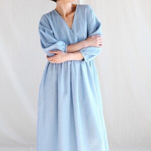 Handmade Heavy Linen Dress - M